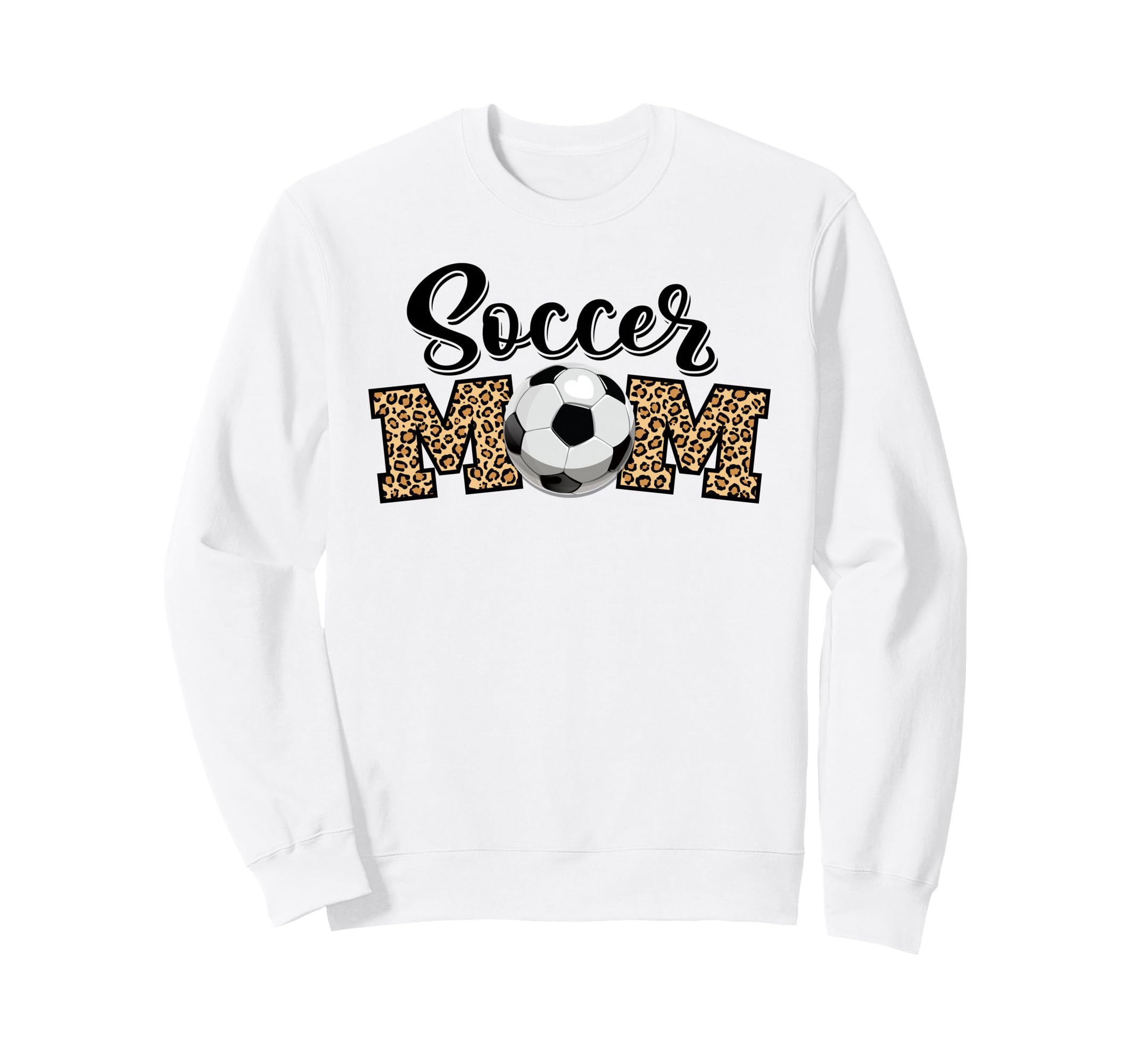 Soccer Mom Leopard Soccer Ball Sports Sweatshirt - Unique Graphic Unisex - T-Shirt, Sweatshirt, Hoodie