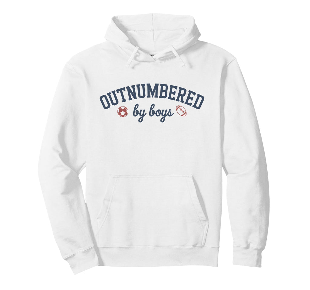 Outnumbered Mom Football Mom Goose Hoodie - Fun Novelty Design Men Women - T-Shirt, Sweatshirt, Hoodie