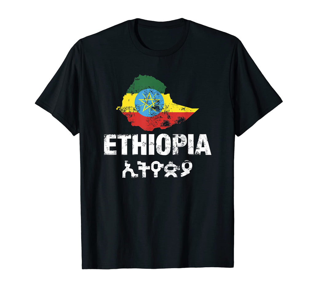 Ethiopia Soccer Souvenir Ethiopian Map T-Shirt - Graphic Print Men Women - T-Shirt, Sweatshirt, Hoodie