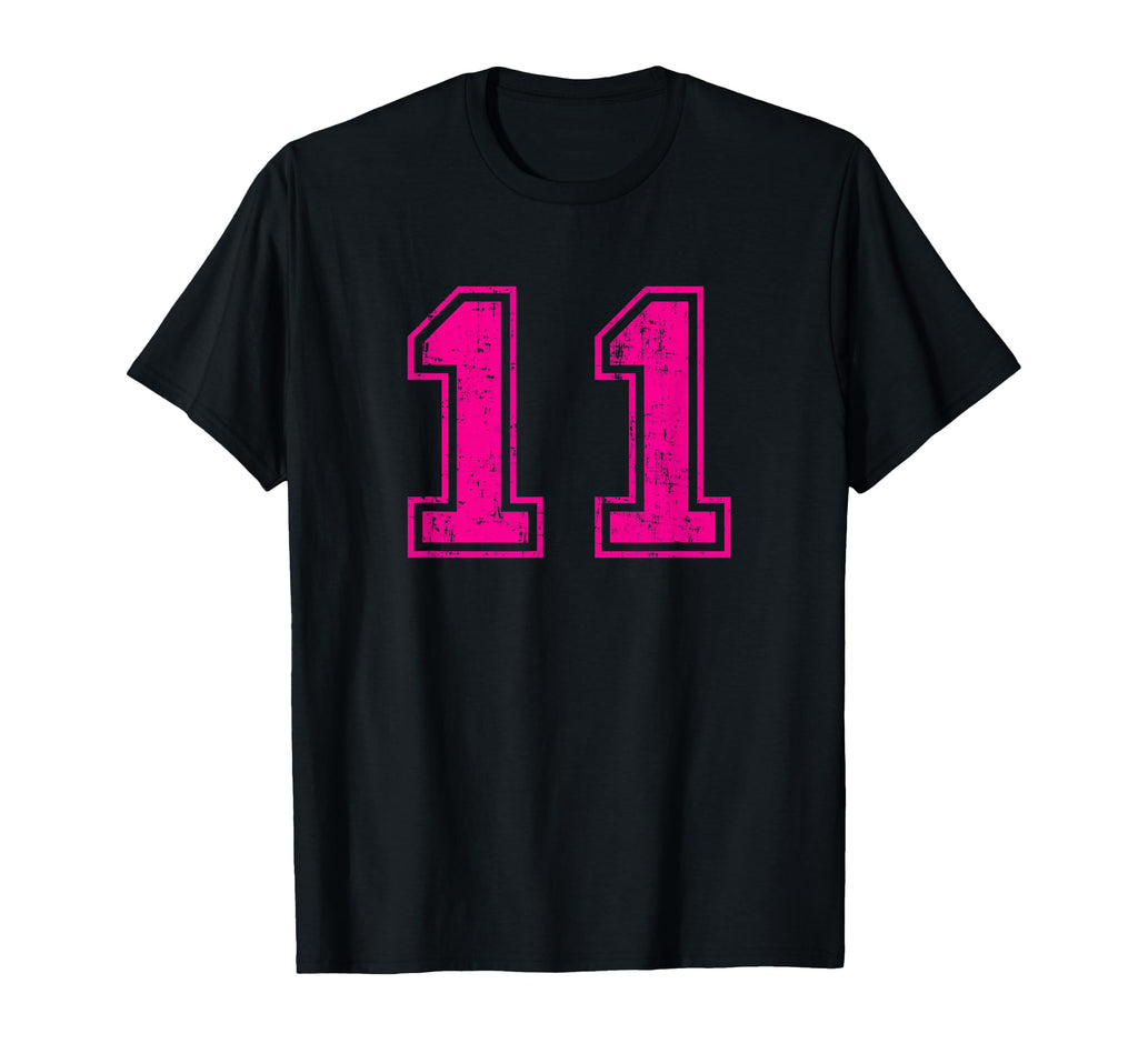 Number 11 Varsity Distressed Sport T-Shirt - Aesthetic Graphic for Adults - T-Shirt, Sweatshirt, Hoodie