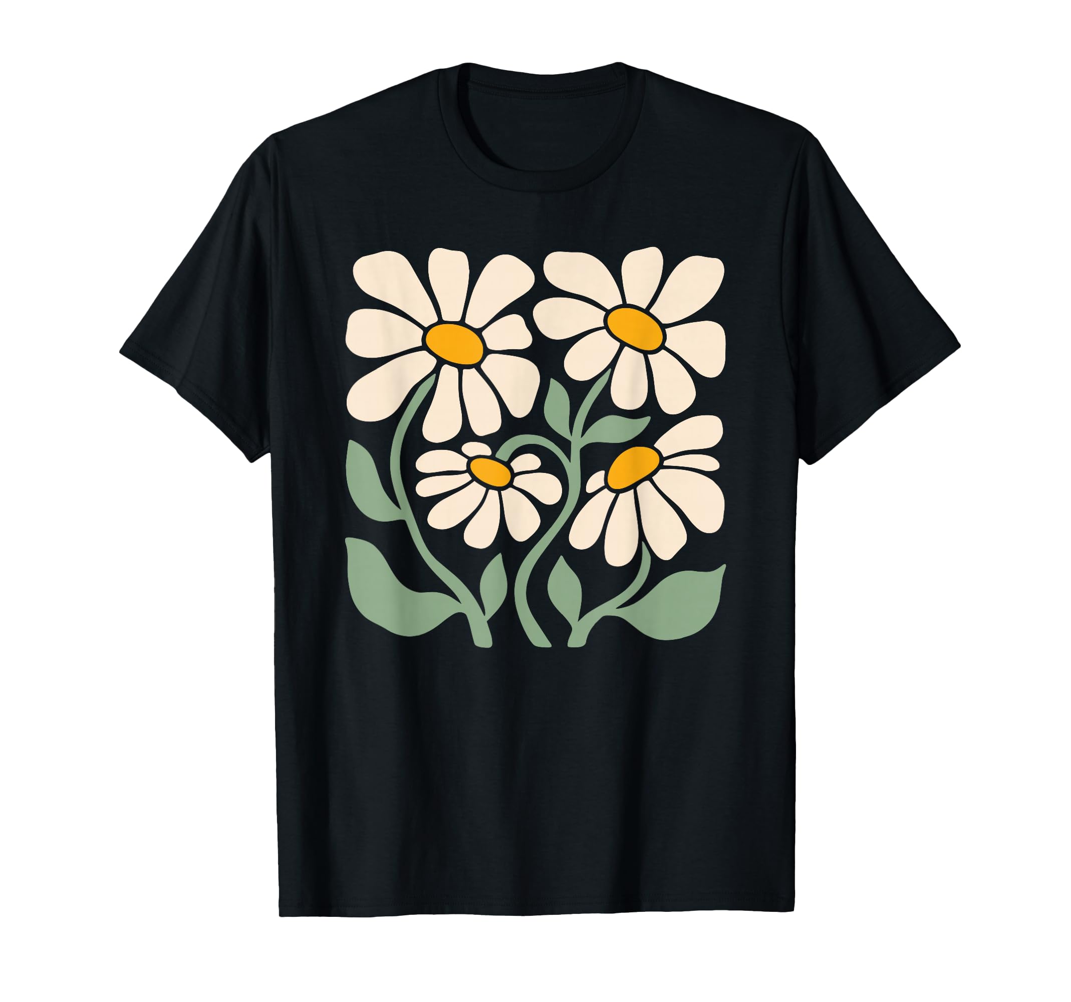 Daisy Flowers Minimal Floral T-Shirt - Fun Novelty Design Unisex - T-Shirt, Sweatshirt, Hoodie