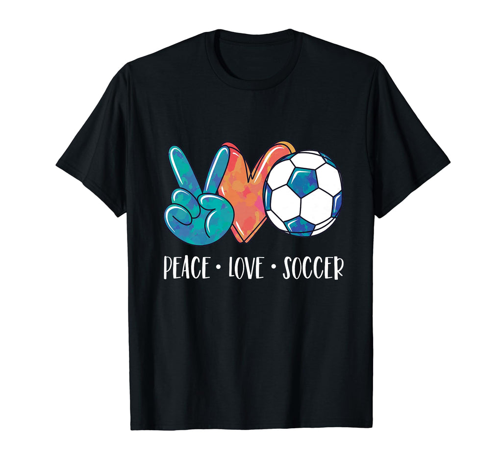 Soccer Lovers Peace Love Soccer Tie Dye T-Shirt - Unique Graphic Men Women - T-Shirt, Sweatshirt, Hoodie
