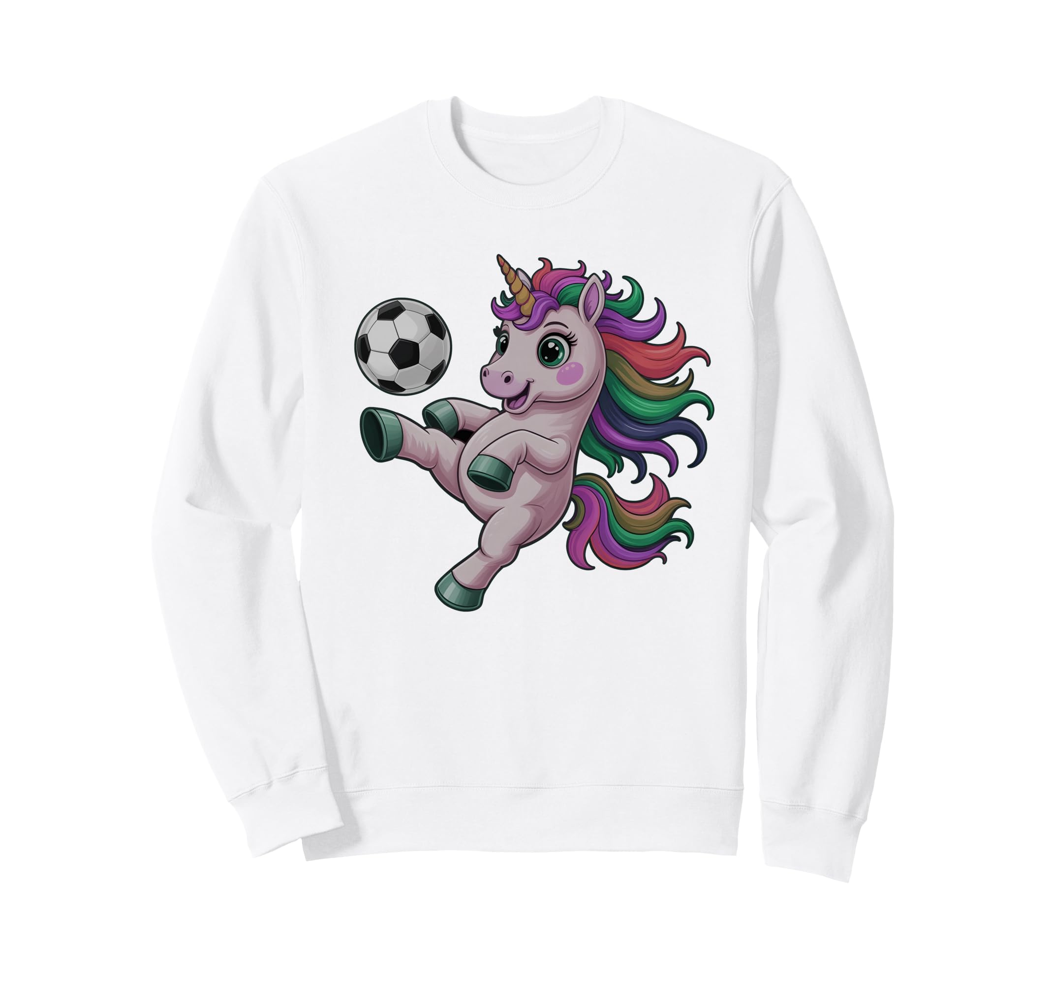 Funny Soccer Unicorn Just Who Loves Sweatshirt - Minimalist Print Unisex - T-Shirt, Sweatshirt, Hoodie