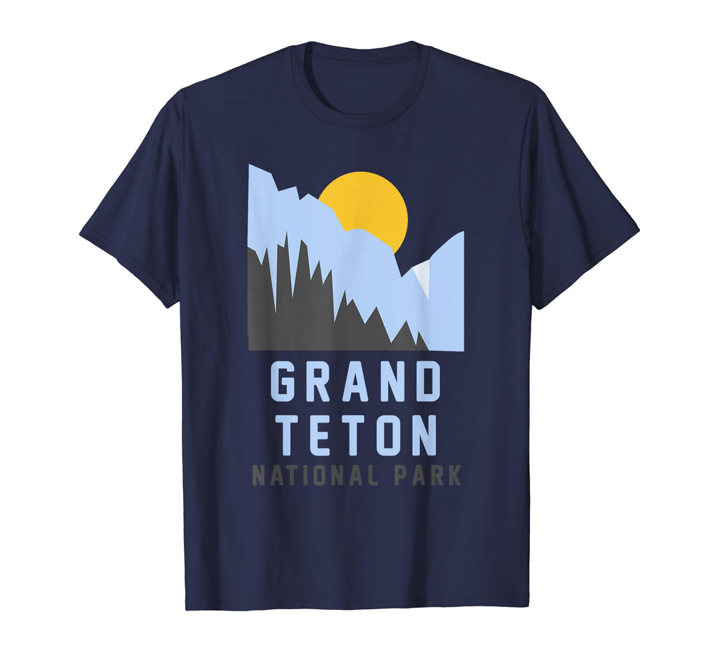 Throwback Sunset Grand Teton T-Shirt - Fun Novelty Design for Adults - T-Shirt, Sweatshirt, Hoodie