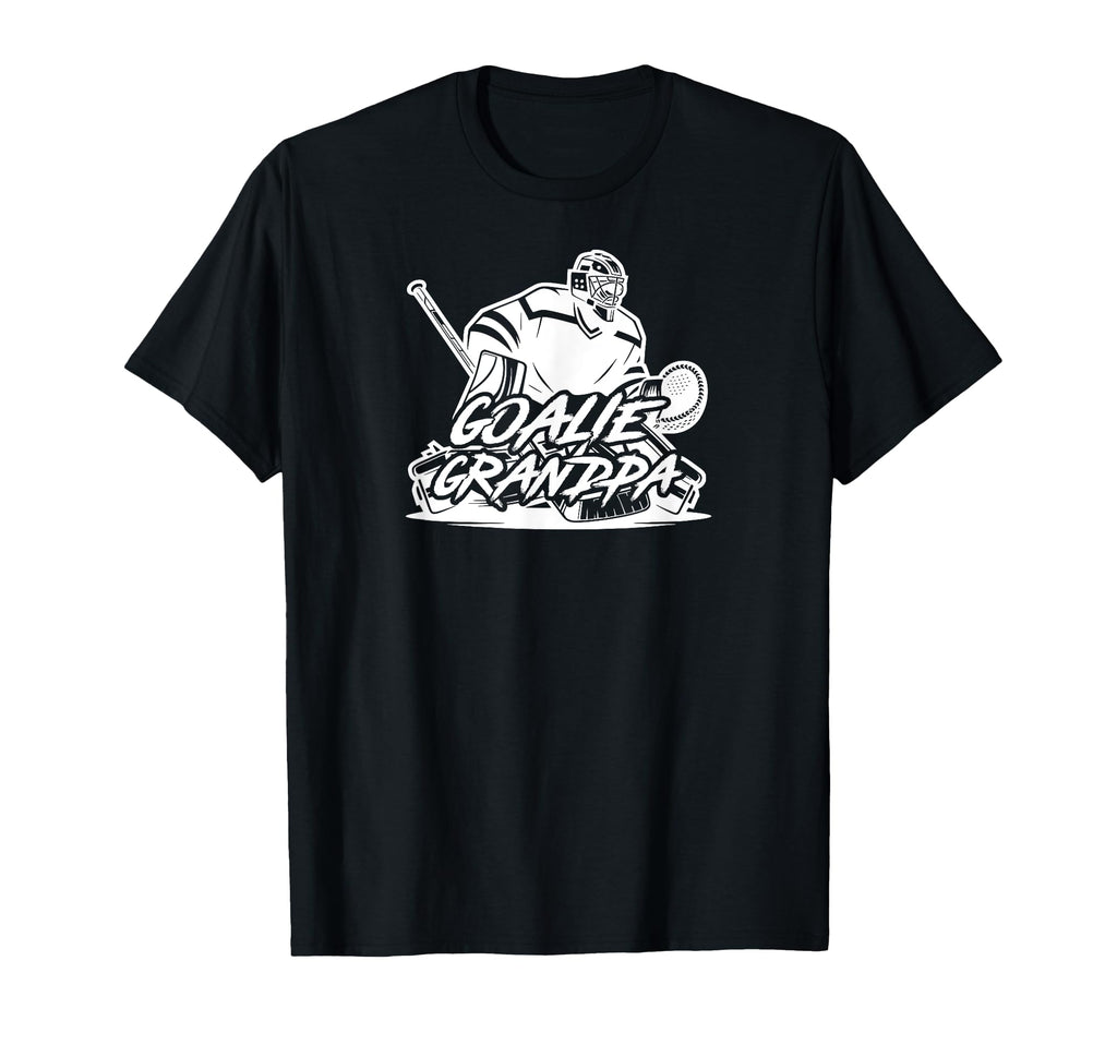 Ice Hockey Goalie Grandpa Hockey T-Shirt - Fun Novelty Design Men Women - T-Shirt, Sweatshirt, Hoodie
