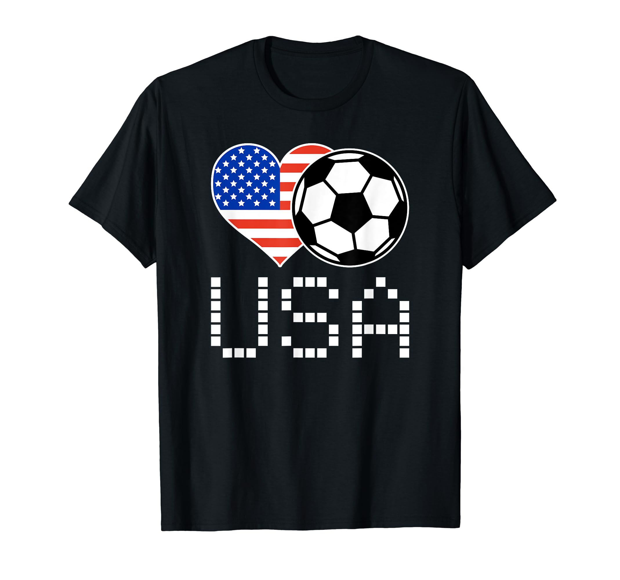 Usa Soccer American Flag Love Country T-Shirt - Custom Art Print Unisex - T-Shirt, Sweatshirt, Hoodie