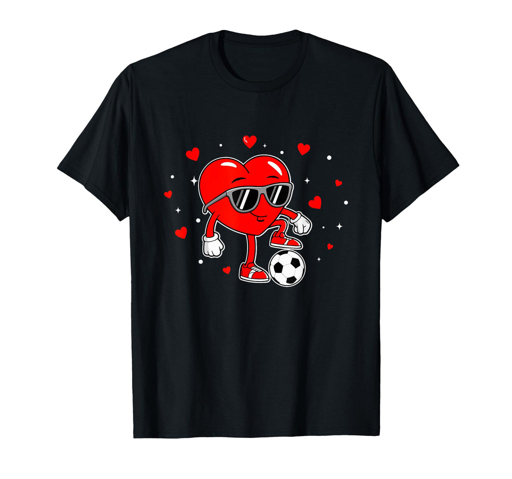 Soccer Playing Heart Character T-Shirt - Unique Graphic for Adults - T-Shirt, Sweatshirt, Hoodie