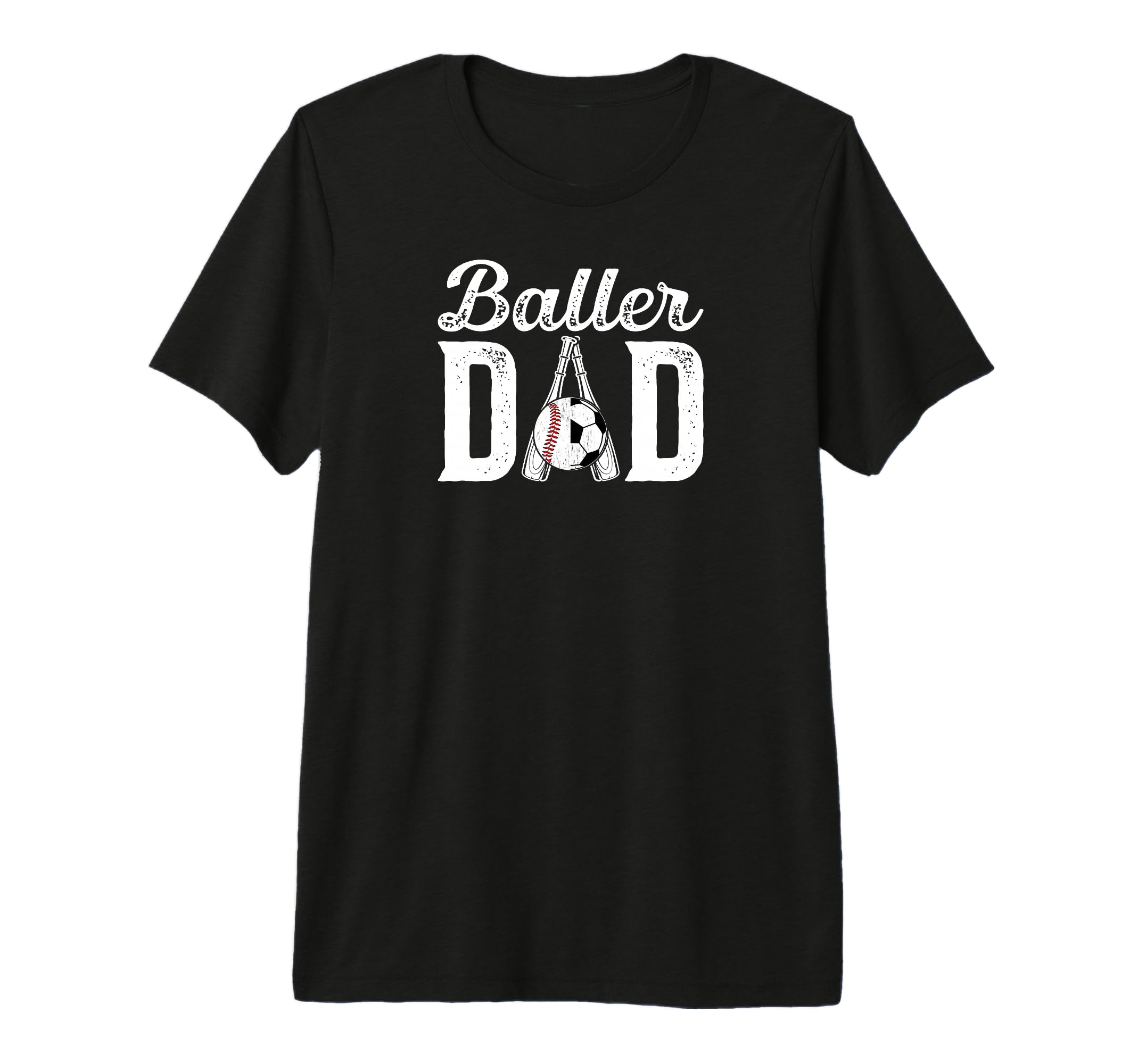 Mens Baller Dad Proud Baseball Soccer T-Shirt - Graphic Print for Adults - T-Shirt, Sweatshirt, Hoodie