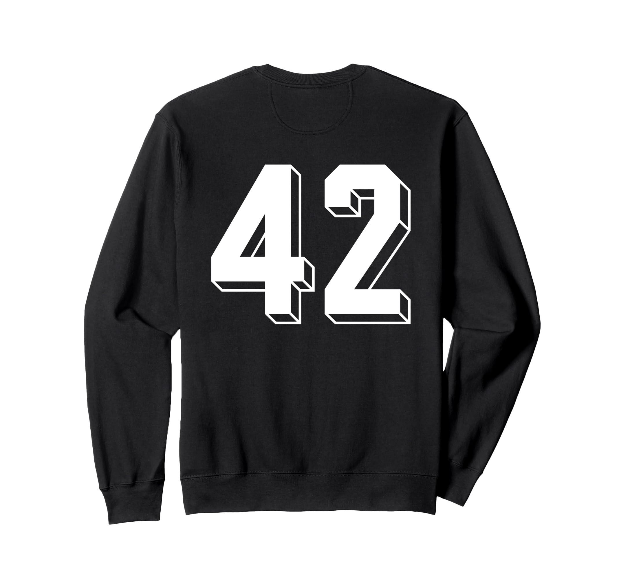 Number 42 Backside 80S 90S Team Jersey Sweatshirt - Novelty Apparel Unisex - T-Shirt, Sweatshirt, Hoodie