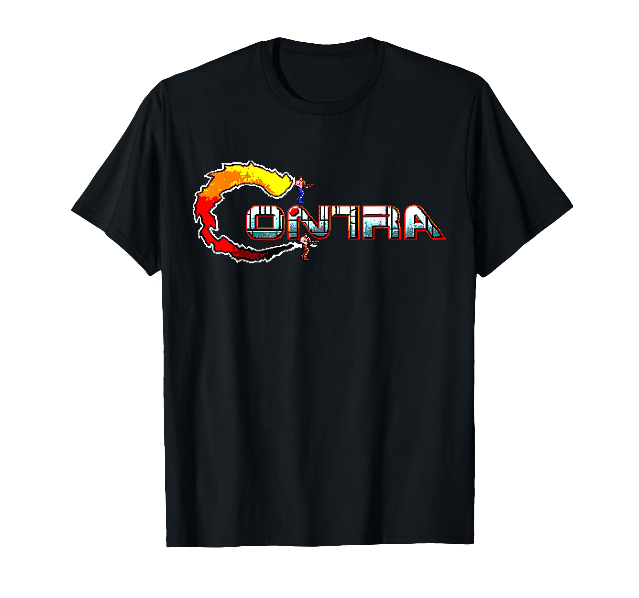 Contra Logo Gamer Nostalgia 8 Bit T-Shirt - Streetwear Style for Adults - T-Shirt, Sweatshirt, Hoodie