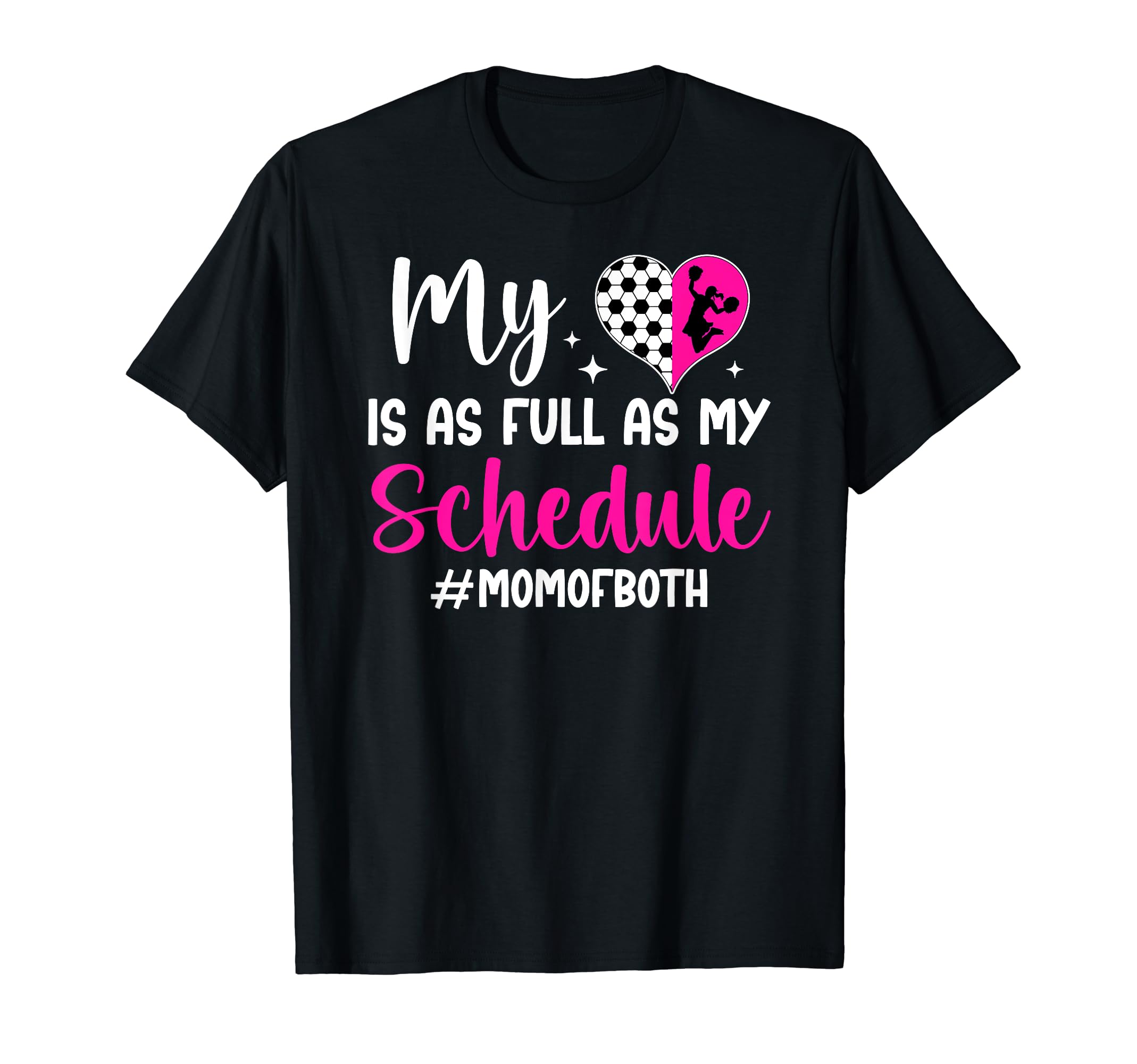 Proud Soccer And Cheerleading Mom T-Shirt - Graphic Print for Adults - T-Shirt, Sweatshirt, Hoodie