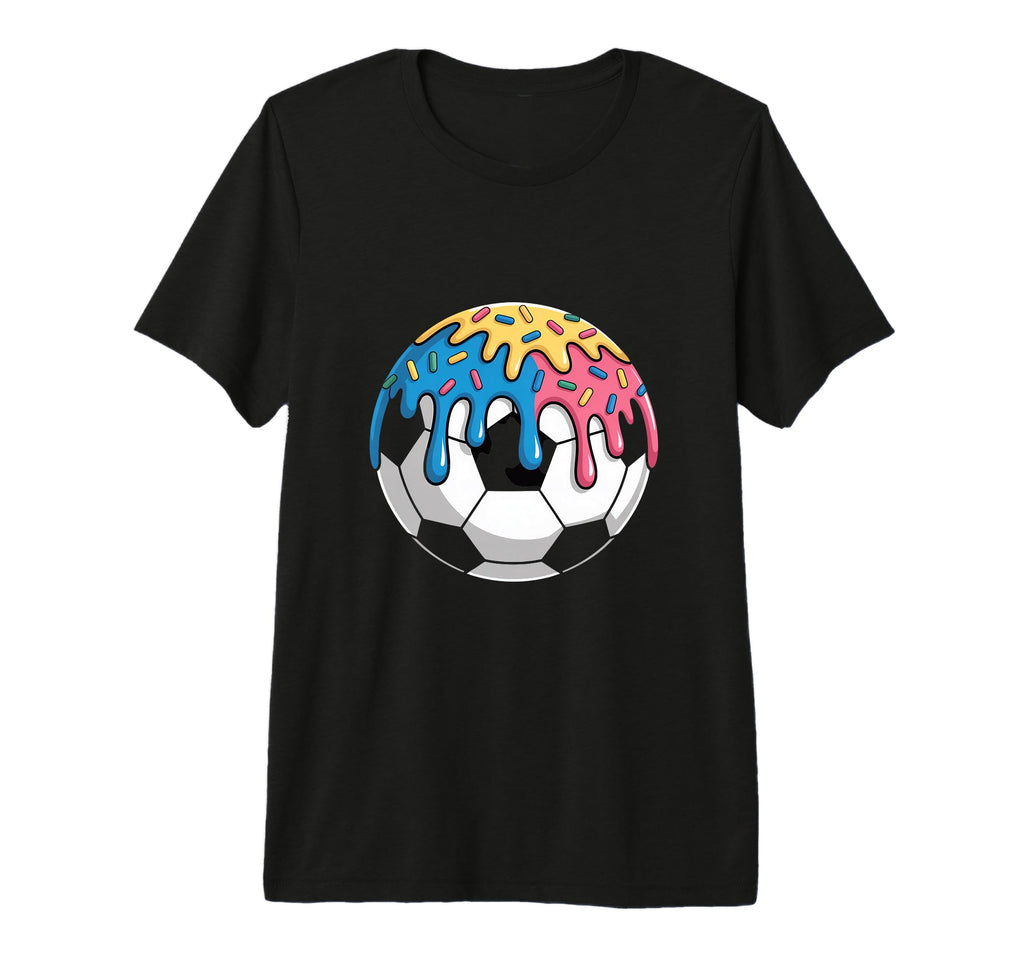 Soccer Ice Cream Drip Soccer Player Tri T-Shirt - Aesthetic Graphic Unisex - T-Shirt, Sweatshirt, Hoodie