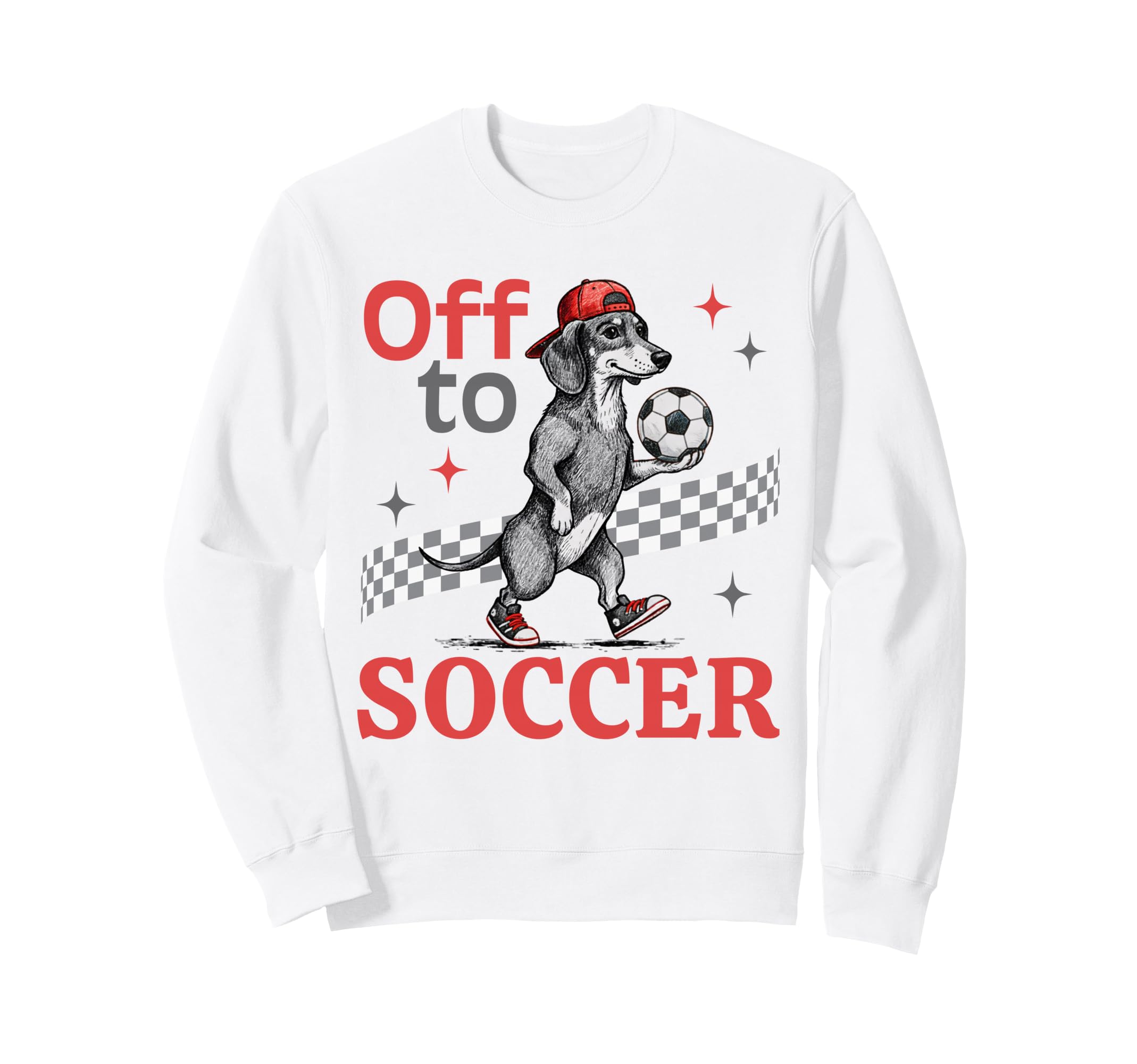 Dachshund Soccer Fan Funny Wiener Dog Sweatshirt - Trendy Graphic Unisex - T-Shirt, Sweatshirt, Hoodie