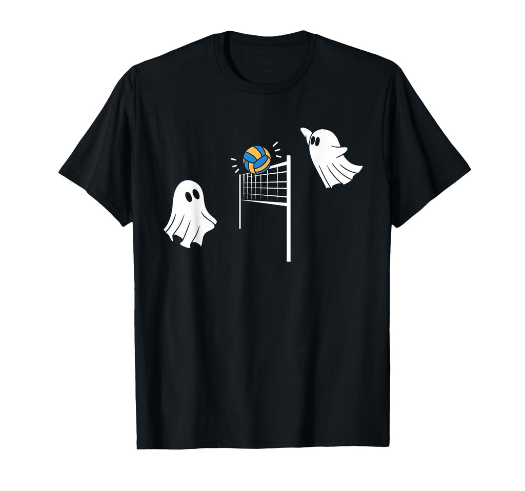 Funny Volleyball Halloween Ghost T-Shirt - Minimalist Print for Adults - T-Shirt, Sweatshirt, Hoodie