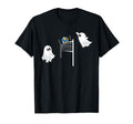 Funny Volleyball Halloween Ghost T-Shirt - Minimalist Print for Adults - T-Shirt, Sweatshirt, Hoodie