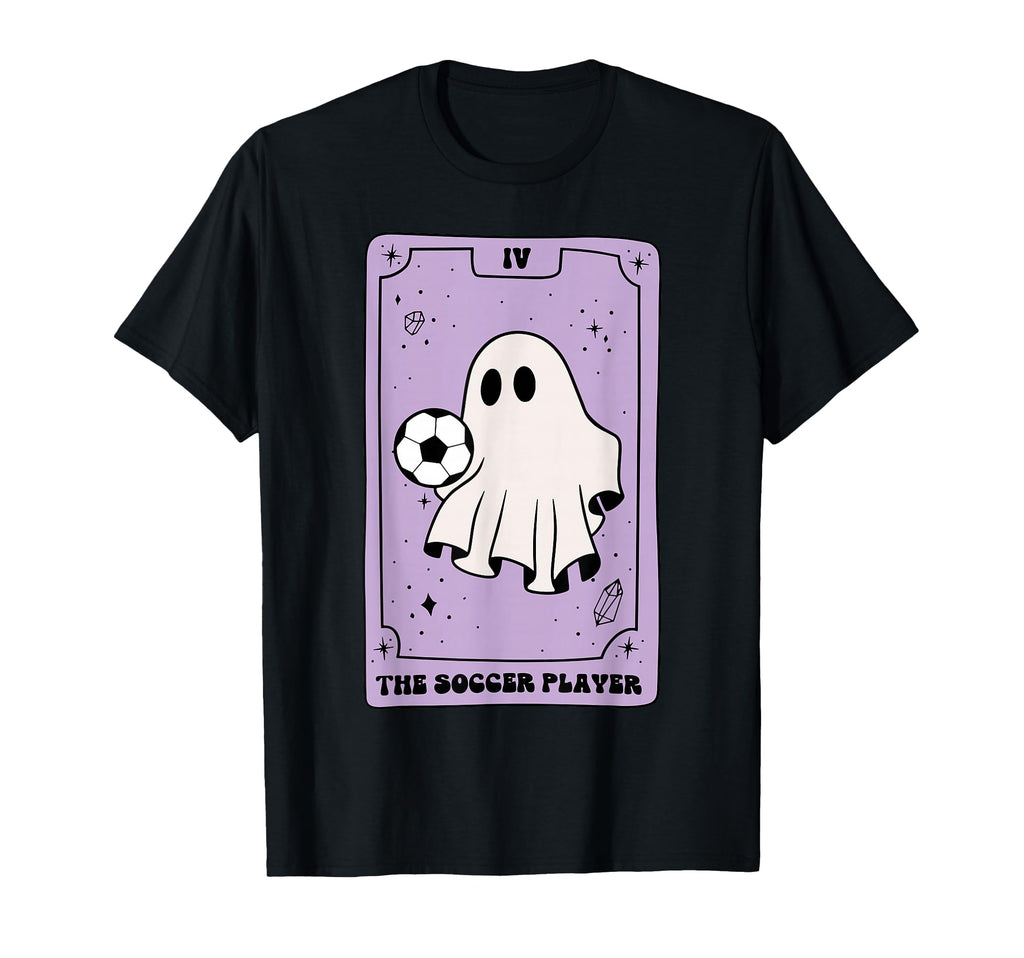 Tarot Card Soccer Player Ghost Halloween Mom T-Shirt - Graphic Print Unisex - T-Shirt, Sweatshirt, Hoodie