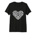 Heart Shaped Soccer Ball Pattern Tri Blend T-Shirt - Graphic Print Unisex - T-Shirt, Sweatshirt, Hoodie