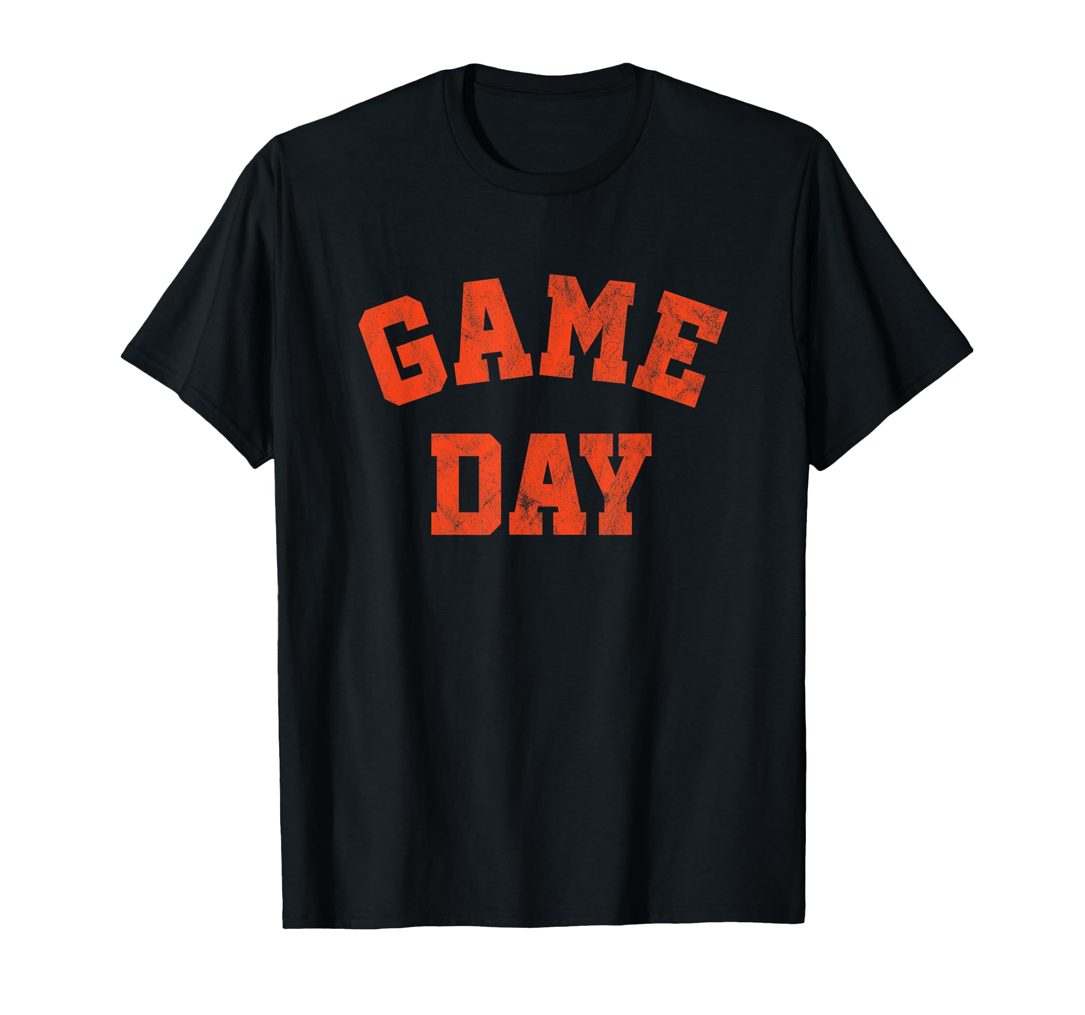 Football Game Day Orange Text T-Shirt - Trendy Graphic Men Women - T-Shirt, Sweatshirt, Hoodie