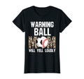 Womens Warning Ball Mom Will Yell T-Shirt - Unique Graphic for Adults - T-Shirt, Sweatshirt, Hoodie
