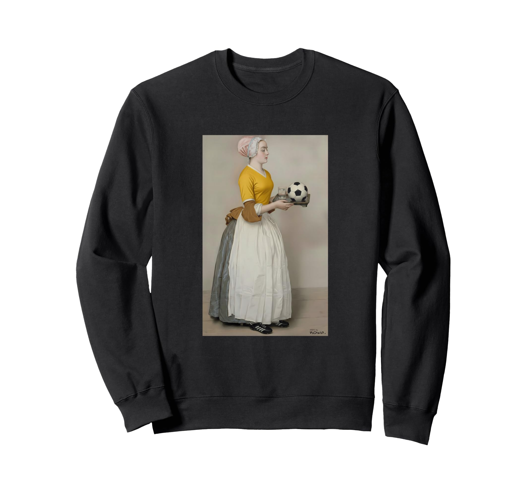 Serving Football Yellow Soccer Sweatshirt - Aesthetic Graphic for Adults - T-Shirt, Sweatshirt, Hoodie