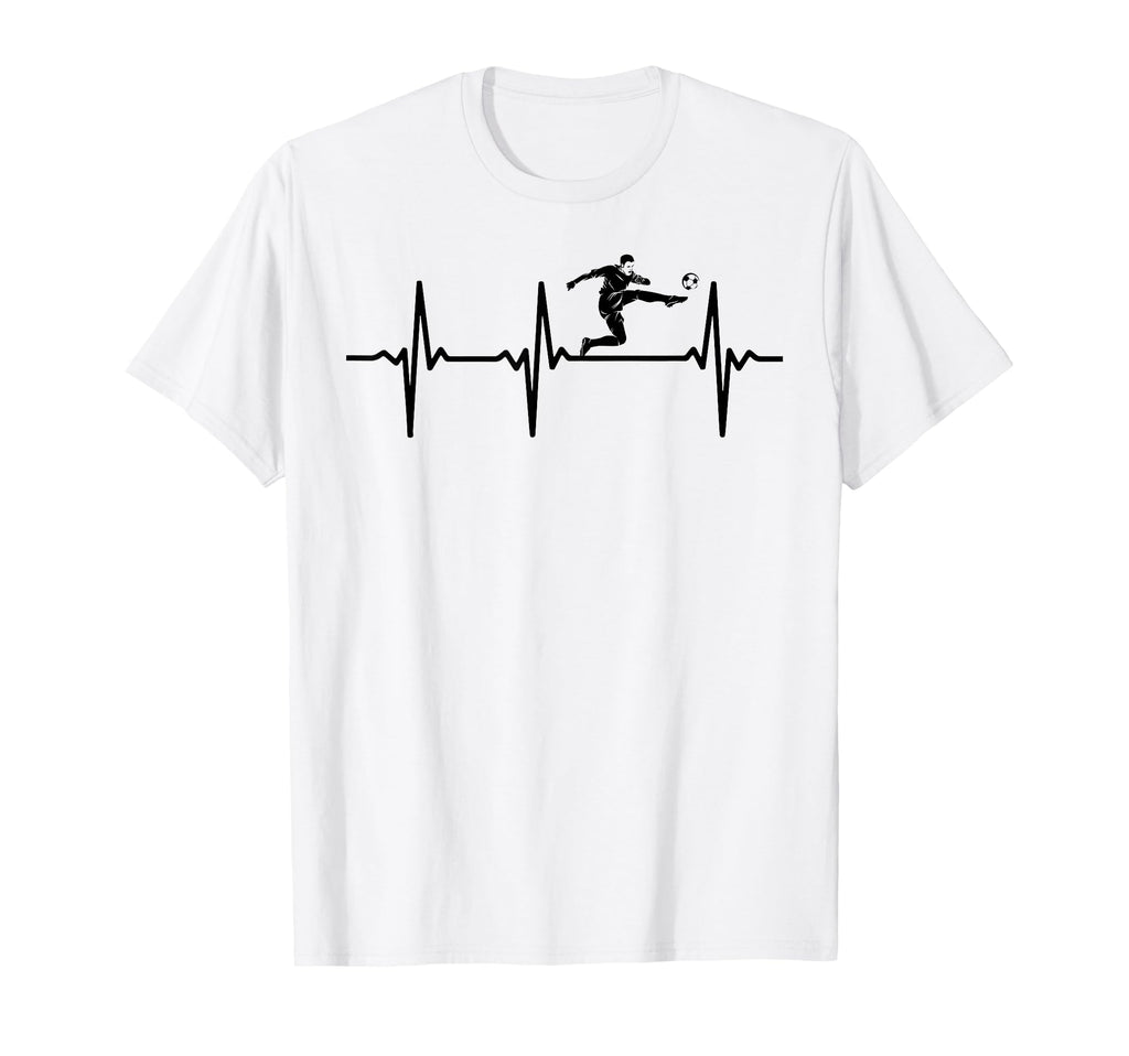 Soccer Heartbeat Soccer Player T-Shirt - Casual Everyday Wear Men Women - T-Shirt, Sweatshirt, Hoodie