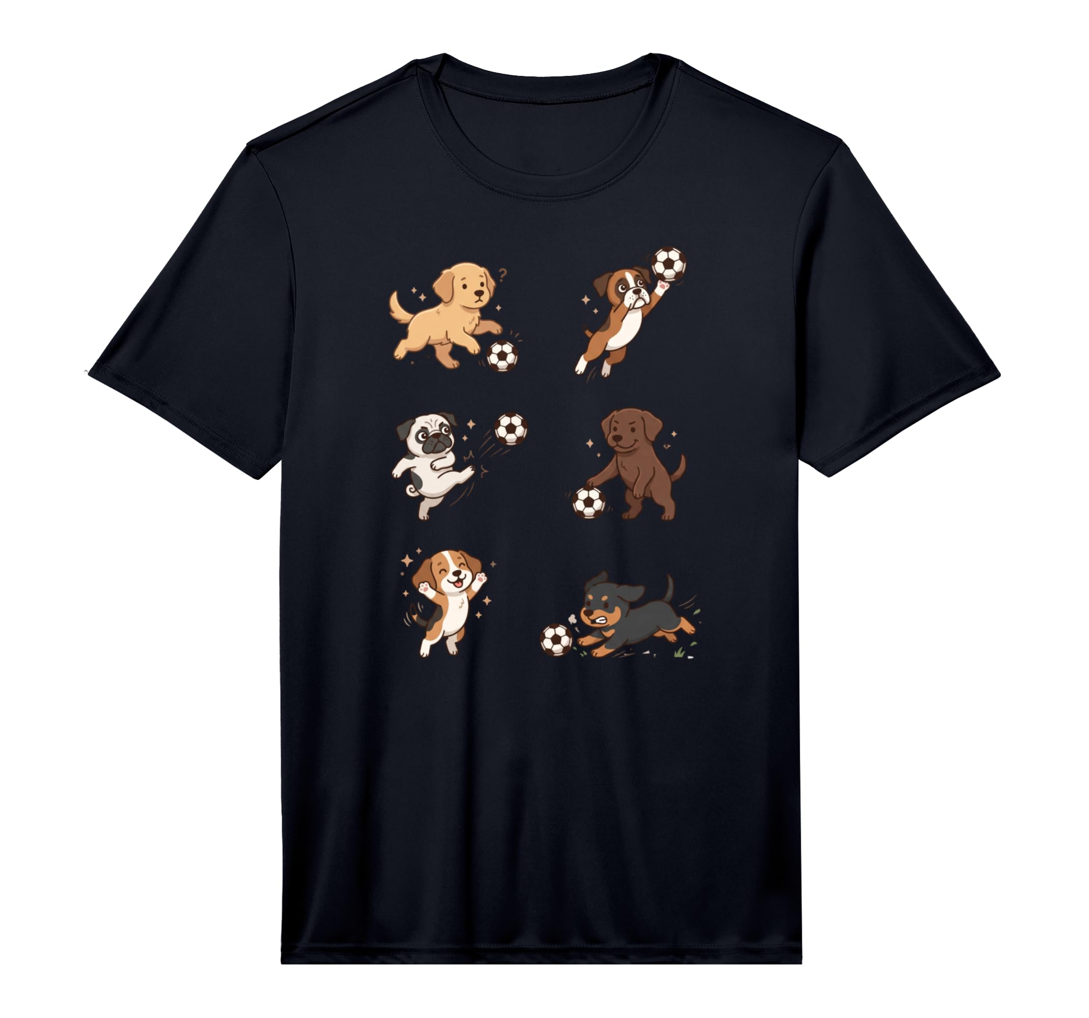Silly Dogs Playing Soccer Player Goalie T-Shirt - Trendy Graphic Men Women - T-Shirt, Sweatshirt, Hoodie