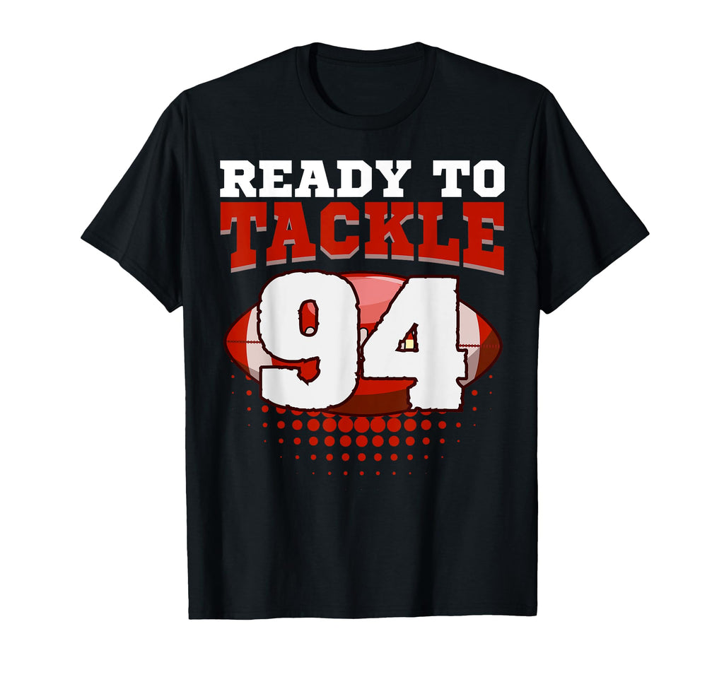 Football 94Th Birthday Player Tackle T-Shirt - Minimalist Print Men Women - T-Shirt, Sweatshirt, Hoodie