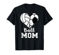 Ball Mom Heart Funny Soccer T-Shirt - Minimalist Print for Adults - T-Shirt, Sweatshirt, Hoodie