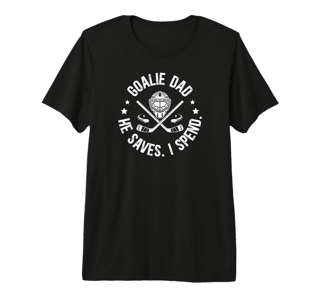 Mens Funny Hockey Goalie Dad Hockey T-Shirt - Unique Graphic for Adults - T-Shirt, Sweatshirt, Hoodie