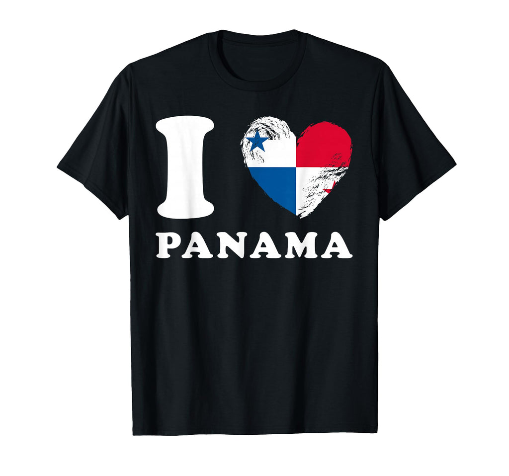 I Love Panama Heart Flag Panama T-Shirt - Minimalist Print Unisex - T-Shirt, Sweatshirt, Hoodie