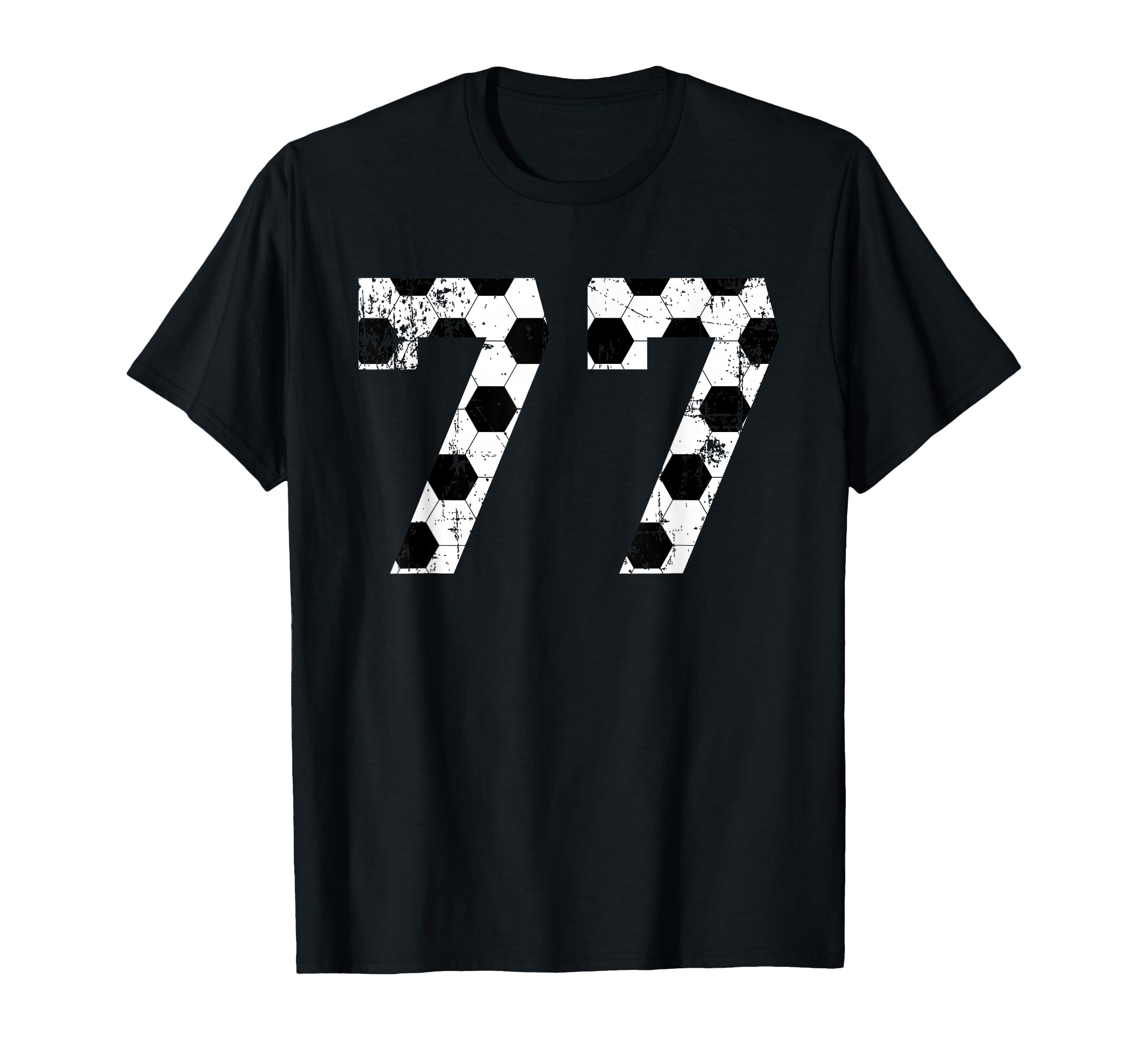 Soccer 77 Jersey Number T-Shirt - Casual Everyday Wear Unisex - T-Shirt, Sweatshirt, Hoodie
