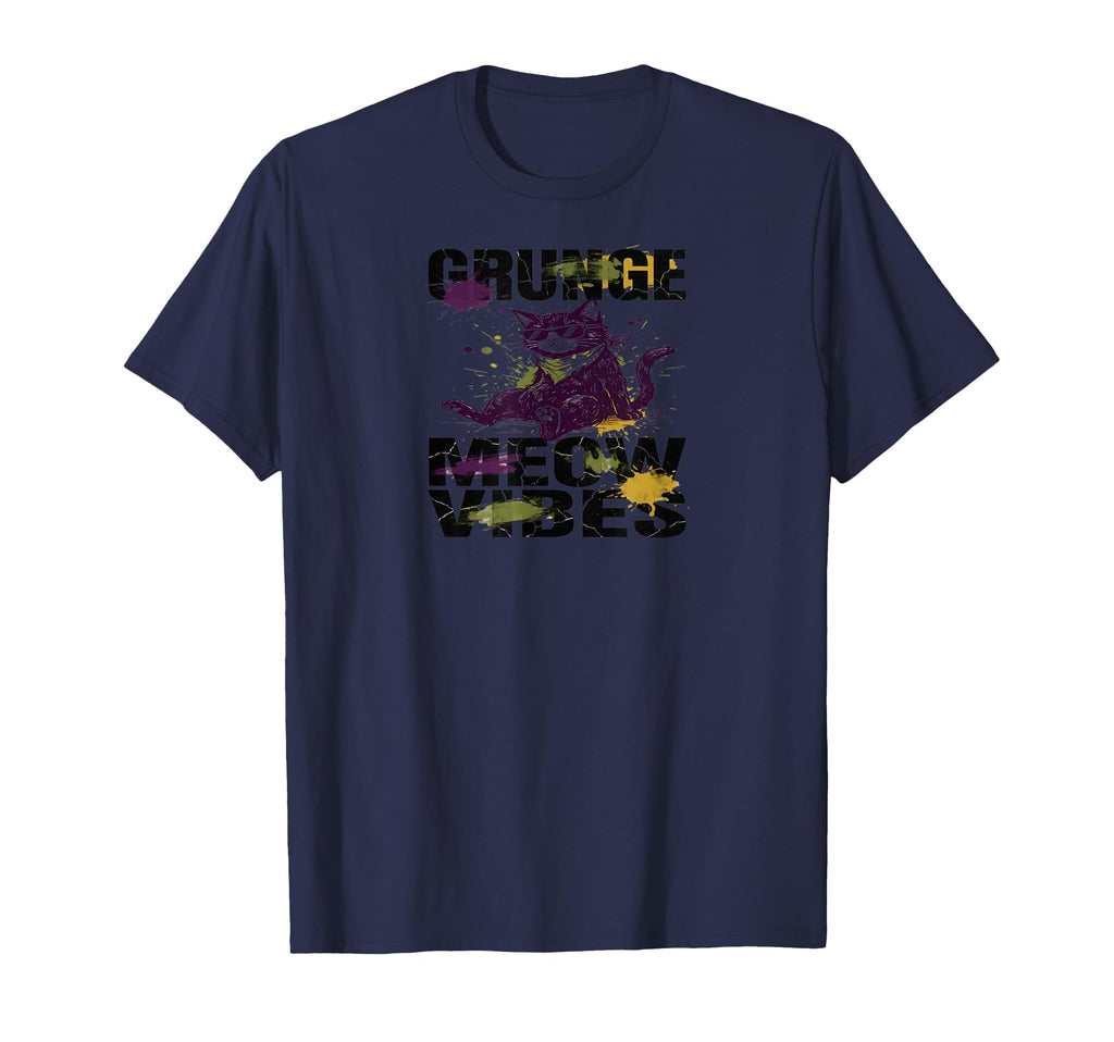 90S Grunge Cat Grunge Meow Vibes T-Shirt - Custom Art Print Unisex - T-Shirt, Sweatshirt, Hoodie