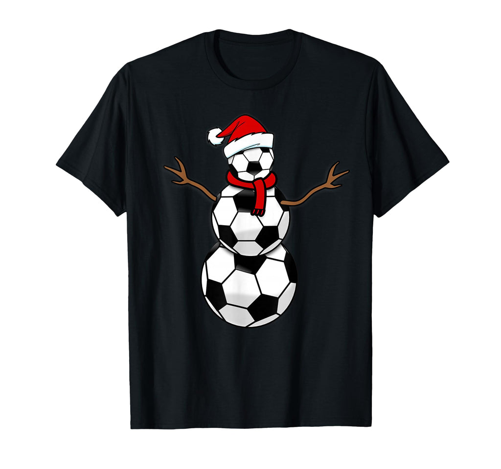 Funny Soccer Balls Santa Snowman T-Shirt - Trendy Graphic Men Women - T-Shirt, Sweatshirt, Hoodie
