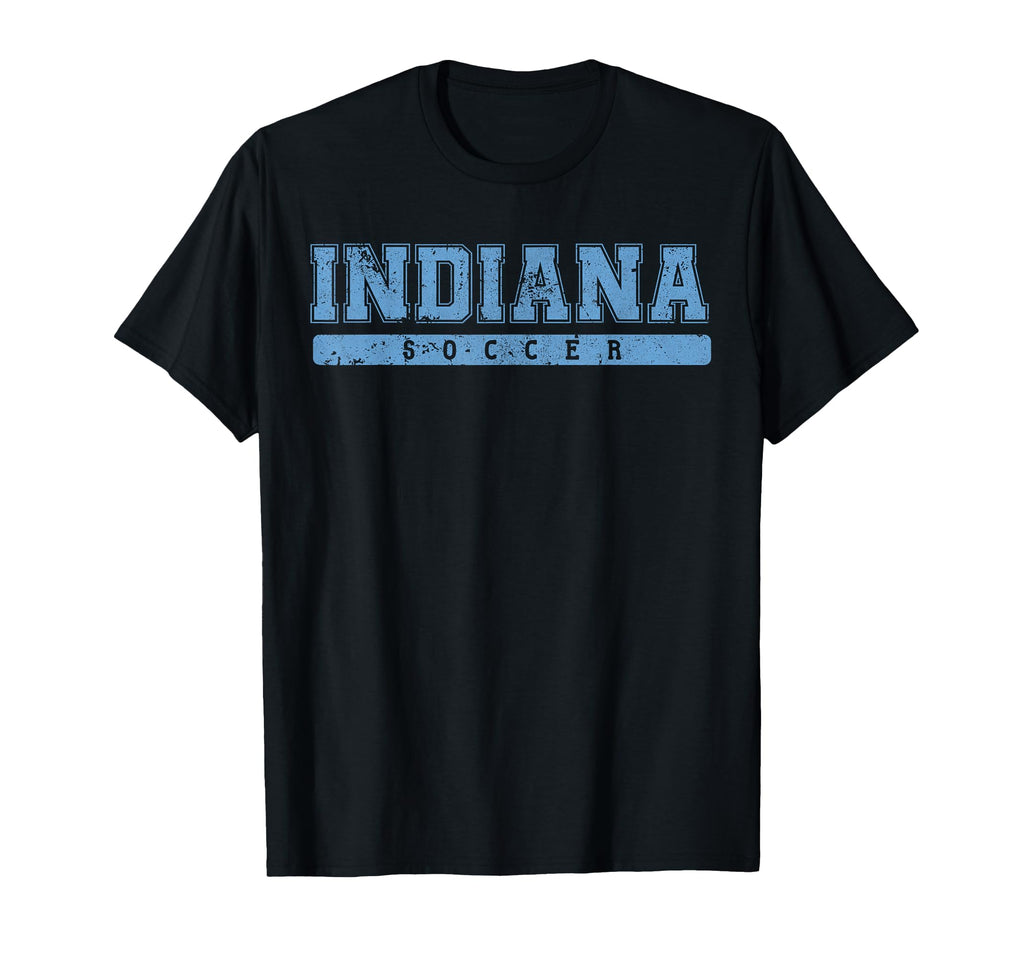 Indiana Soccer Sky Blue Text T-Shirt - Minimalist Print Unisex - T-Shirt, Sweatshirt, Hoodie