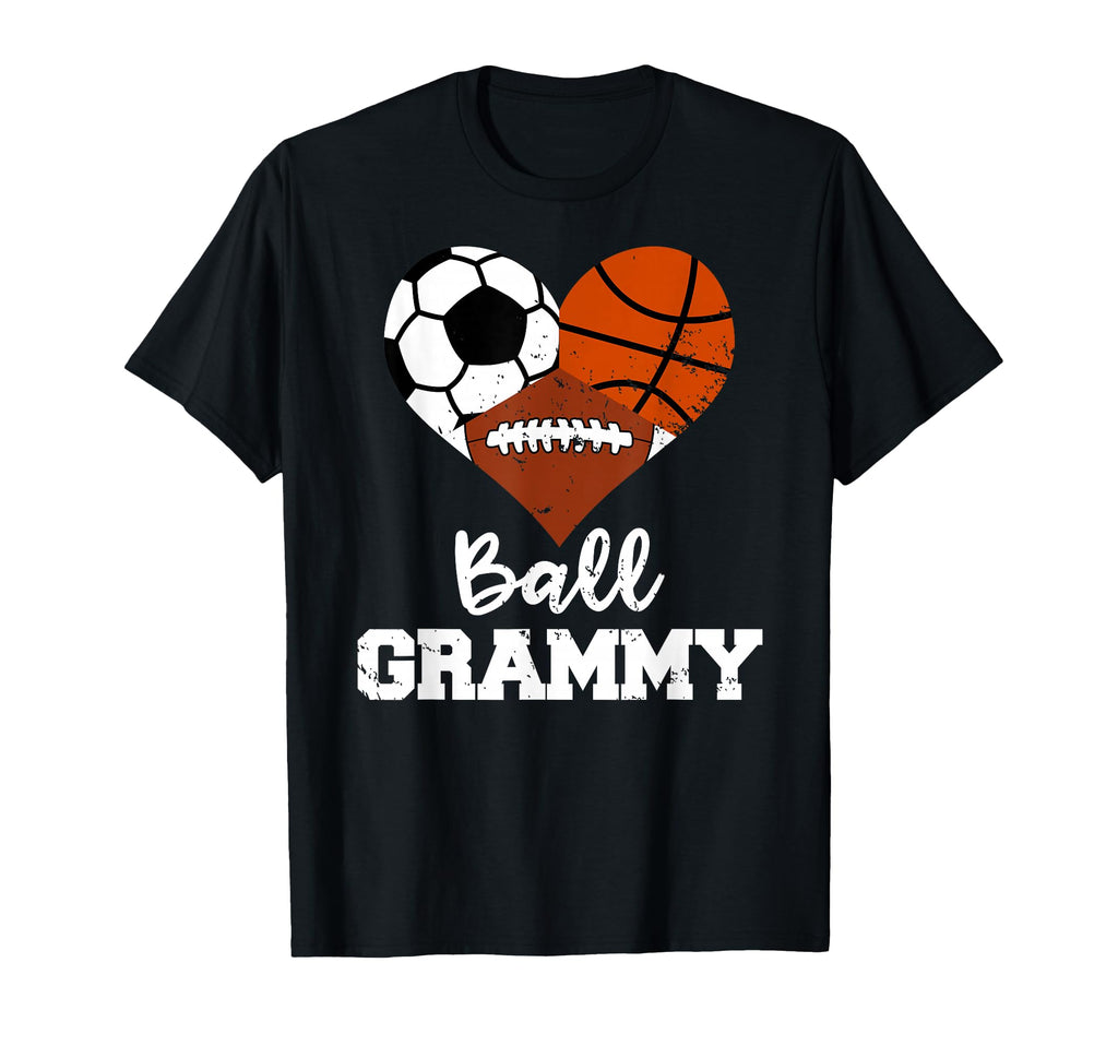 Ball Grammy Heart Funny Soccer Basketball T-Shirt - Graphic Print Unisex - T-Shirt, Sweatshirt, Hoodie