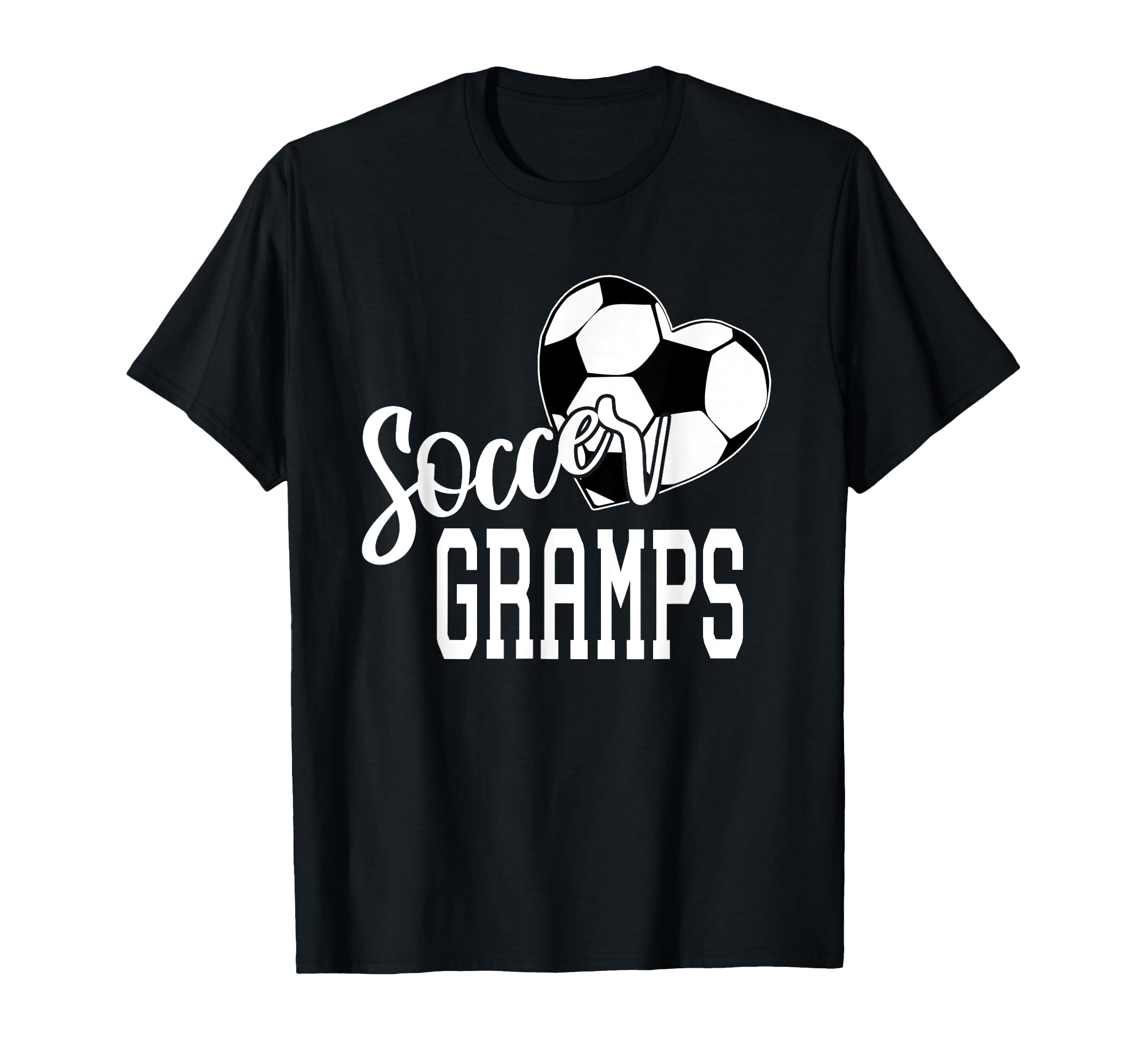 Soccer Ball Heart Soccer Gramps T-Shirt - Minimalist Print Men Women - T-Shirt, Sweatshirt, Hoodie