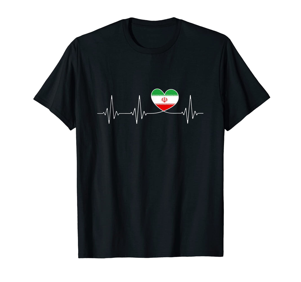 Iran Love Heartbeat And Iranian Flag T-Shirt - Aesthetic Graphic Men Women - T-Shirt, Sweatshirt, Hoodie