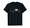 Iran Love Heartbeat And Iranian Flag T-Shirt - Aesthetic Graphic Men Women - T-Shirt, Sweatshirt, Hoodie