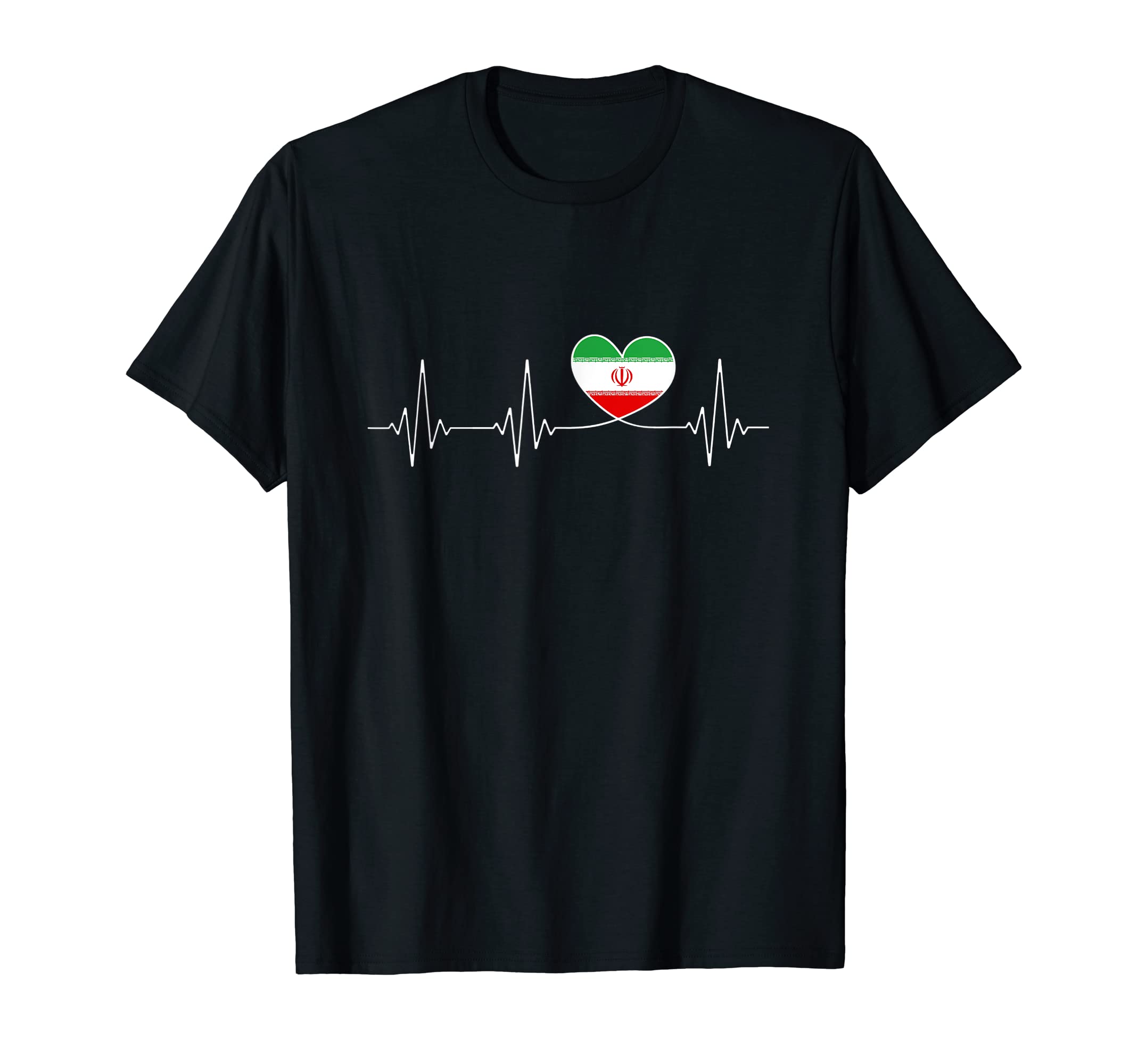 Iran Love Heartbeat And Iranian Flag T-Shirt - Aesthetic Graphic Men Women - T-Shirt, Sweatshirt, Hoodie