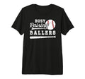 Mens Busy Raising Ballers Baseball Dad T-Shirt - Unique Graphic Unisex - T-Shirt, Sweatshirt, Hoodie