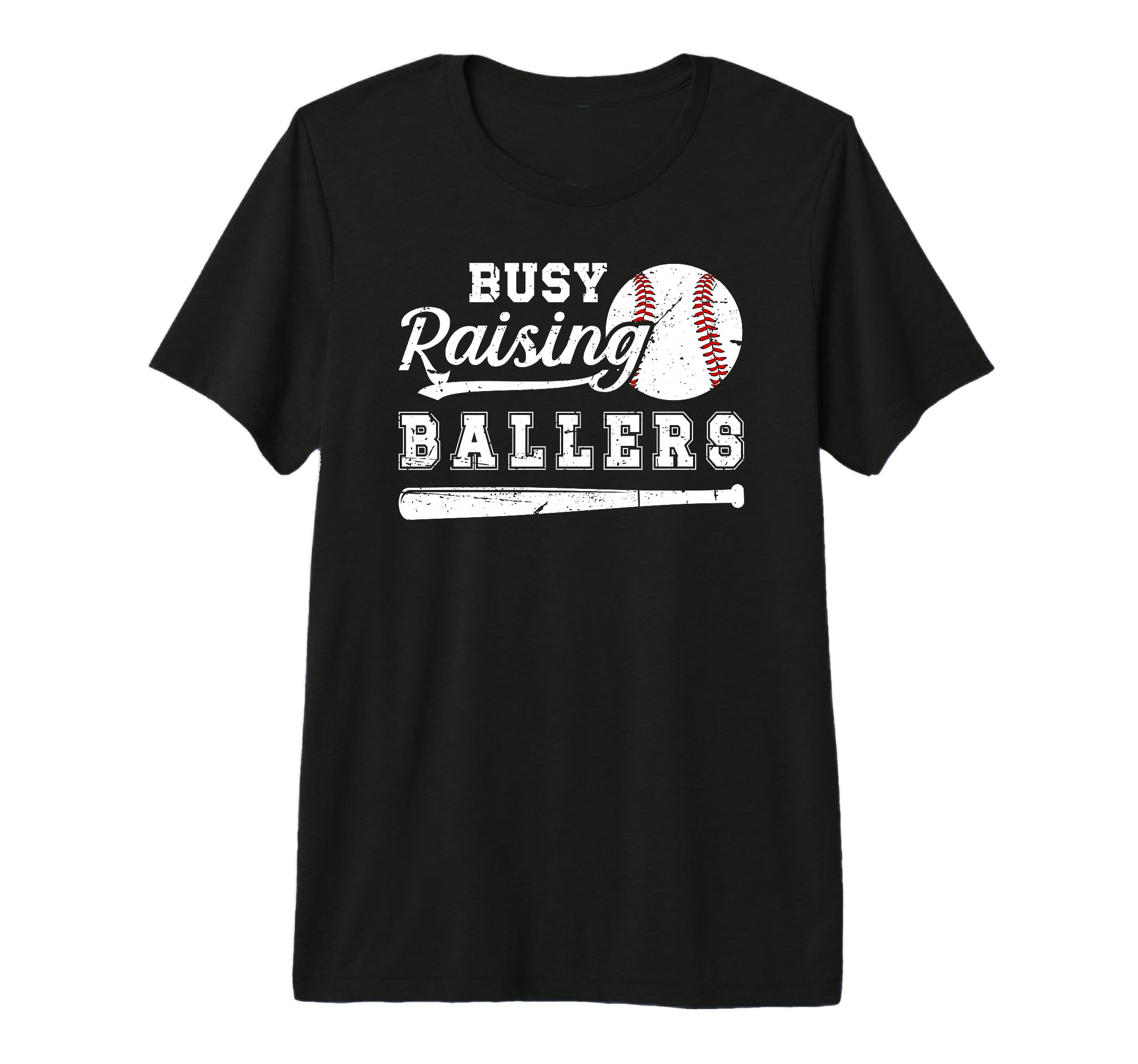 Mens Busy Raising Ballers Baseball Dad T-Shirt - Unique Graphic Unisex - T-Shirt, Sweatshirt, Hoodie