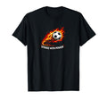 Strike Power Soccer Flaming Soccer T-Shirt - Aesthetic Graphic for Adults - T-Shirt, Sweatshirt, Hoodie