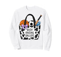 Busy Raising Ballers Cow Tote Bag Sweatshirt - Minimalist Print for Adults - T-Shirt, Sweatshirt, Hoodie