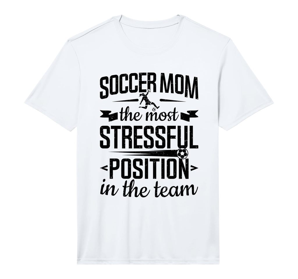 Mens Soccer Mom Stressful Position T-Shirt - Minimalist Print for Adults - T-Shirt, Sweatshirt, Hoodie