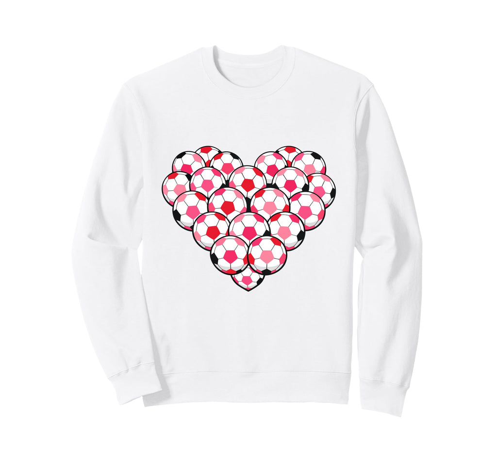 Heart Shaped Soccer Ball Artwork Sweatshirt - Streetwear Style Men Women - T-Shirt, Sweatshirt, Hoodie