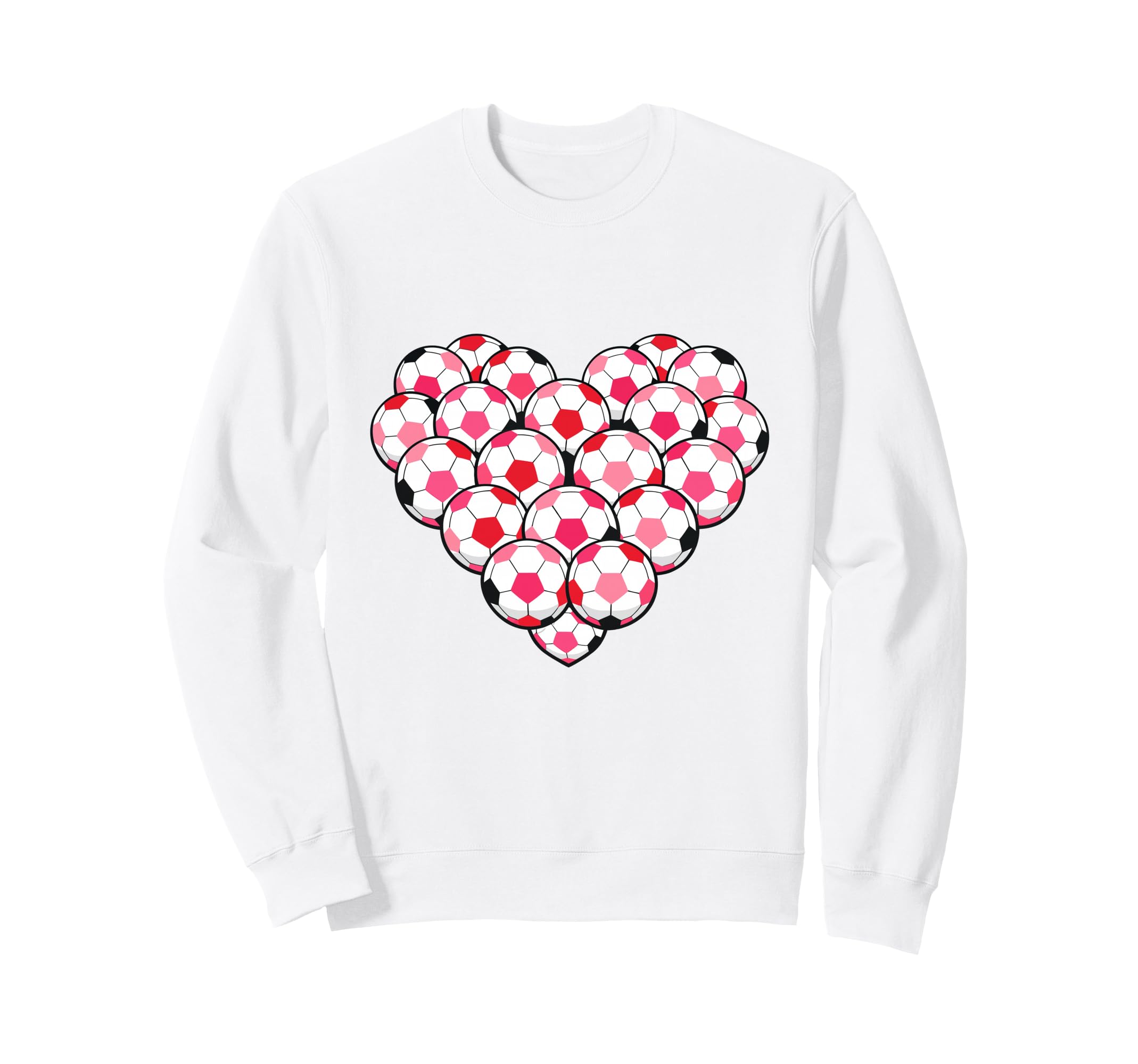 Heart Shaped Soccer Ball Artwork Sweatshirt - Streetwear Style Men Women - T-Shirt, Sweatshirt, Hoodie