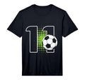 11Th Birthday Soccer Player Football T-Shirt - Minimalist Print Men Women - T-Shirt, Sweatshirt, Hoodie