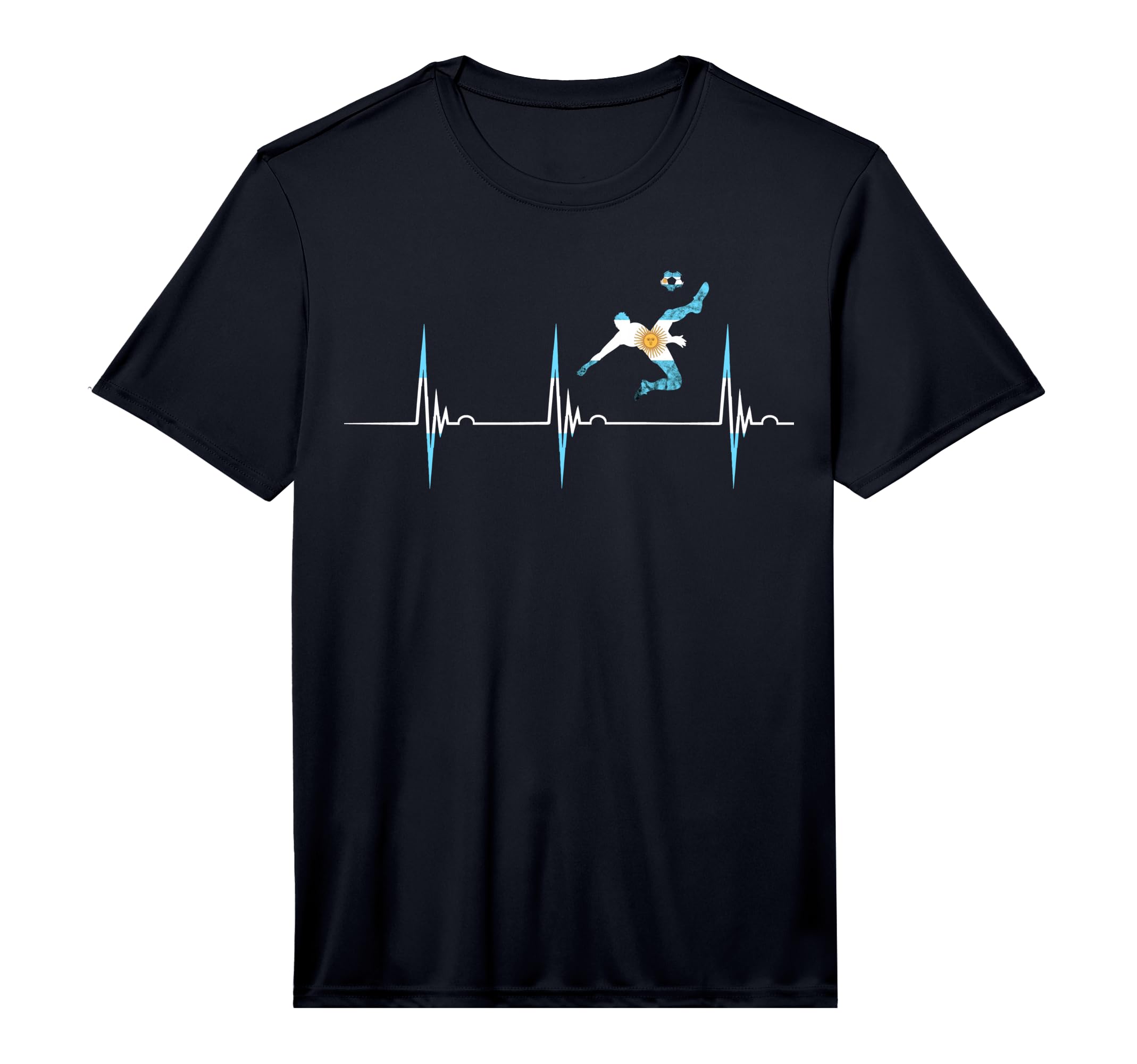 Argentina Flag Heartbeat Ekg Pulse T-Shirt - Aesthetic Graphic Unisex - T-Shirt, Sweatshirt, Hoodie