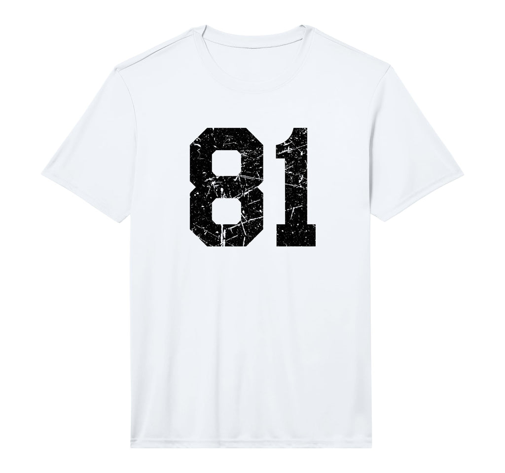 Distressed Sport Team Number 81 T-Shirt - Casual Everyday Wear Men Women - T-Shirt, Sweatshirt, Hoodie