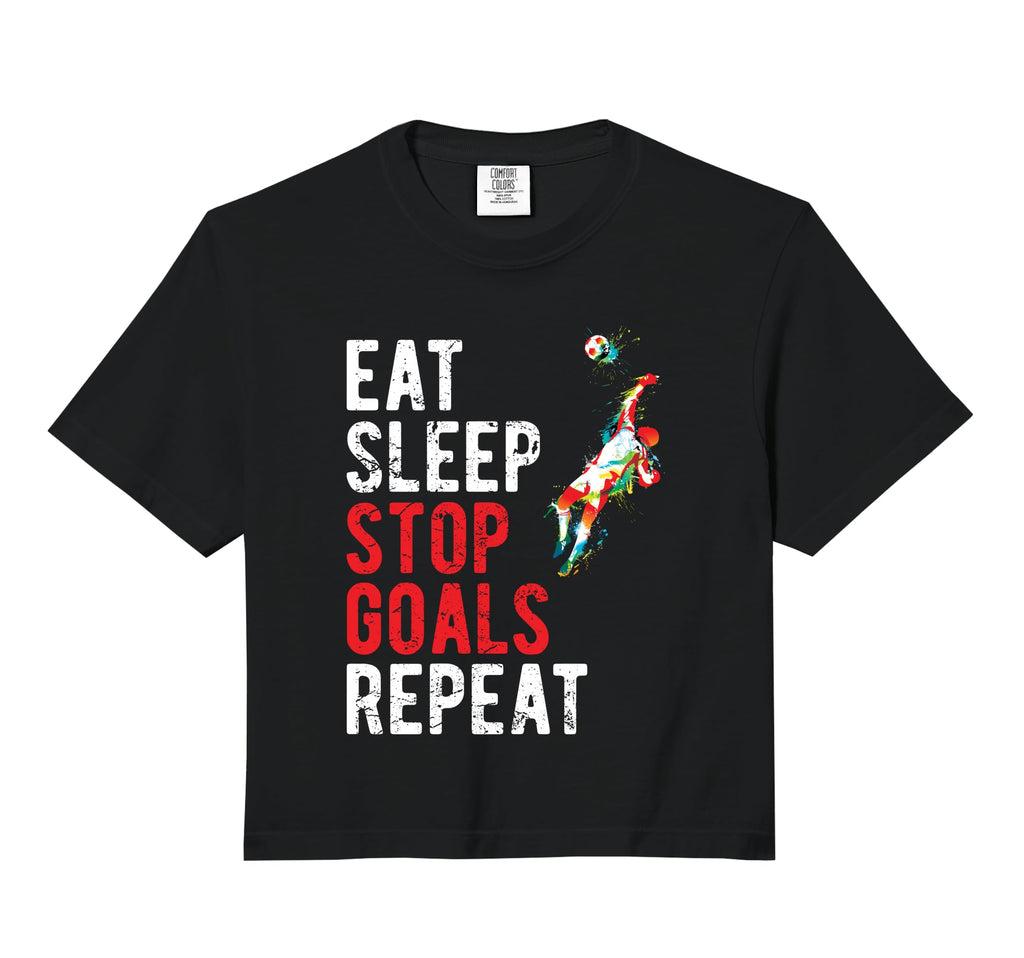 Eat Sleep Stop Goals Repeat Hoodie - Casual Everyday Wear for Adults - T-Shirt, Sweatshirt, Hoodie